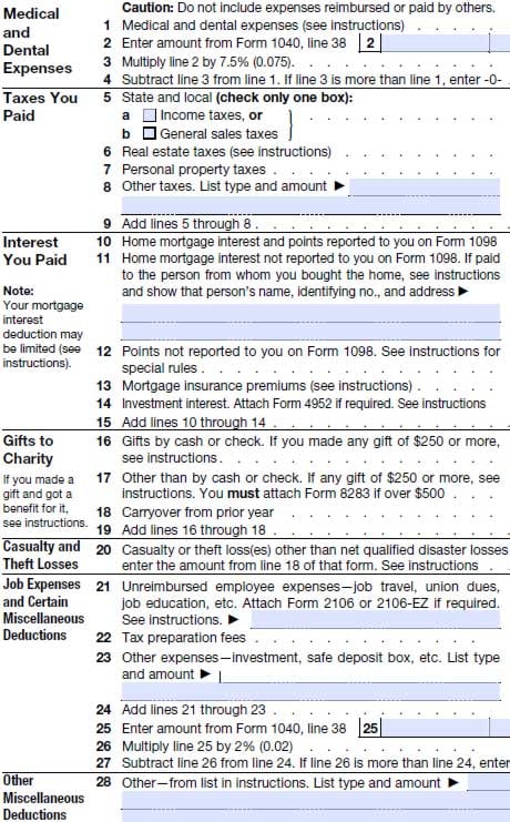 Itemized or Standard Deduction