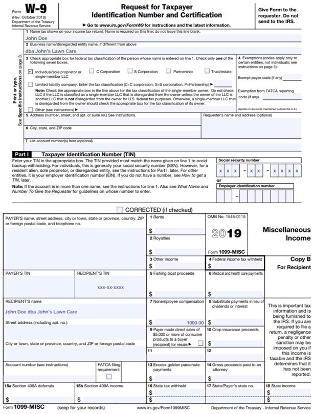 W-9-from-John-Doe-doing-business-as-John’s-Lawn-Care