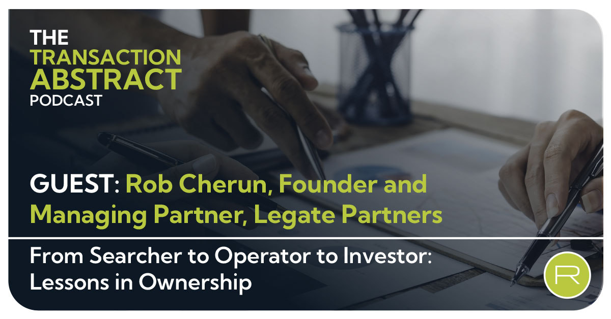 From Searcher to Operator to Investor: Lessons in Ownership