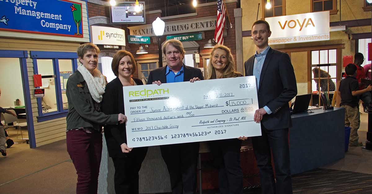 Redpath Donates $15k to Junior Achievement